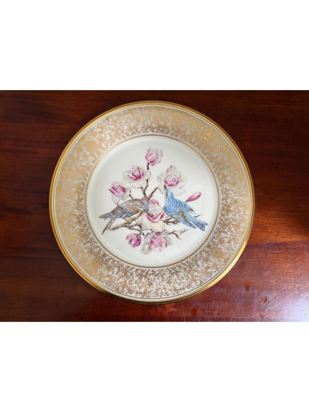 Vintage Lenox Annual Limited Edition," Mountain Bluebird" Collector Plate, 1972